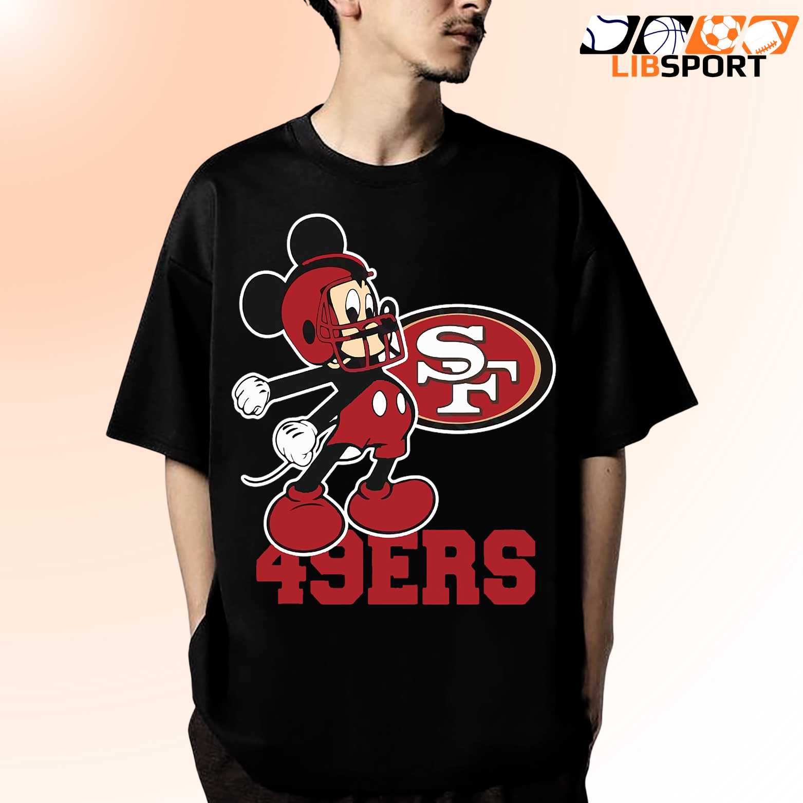 San Francisco 49ers Mickey Tee, Nfl Disney Shirt, Game Day Fanwear T-Shirt